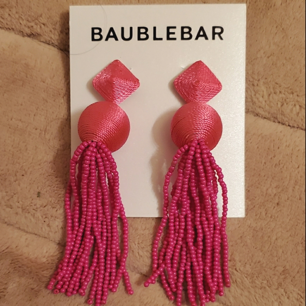 Baublebar hot pink earrings